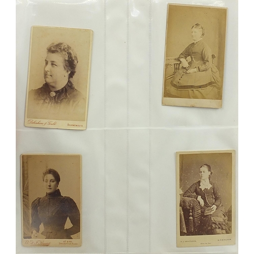 688 - Collection of Victorian cabinet cards arranged in three albums