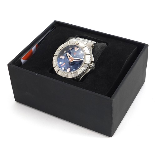 2160 - Nubeo gentlemen's WR 300 metre automatic wristwatch with box and paperwork, 50mm in diameter