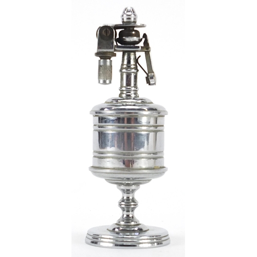 1284 - Vintage chrome table lighter impressed British Made A5/1531 to the base, 11cm high