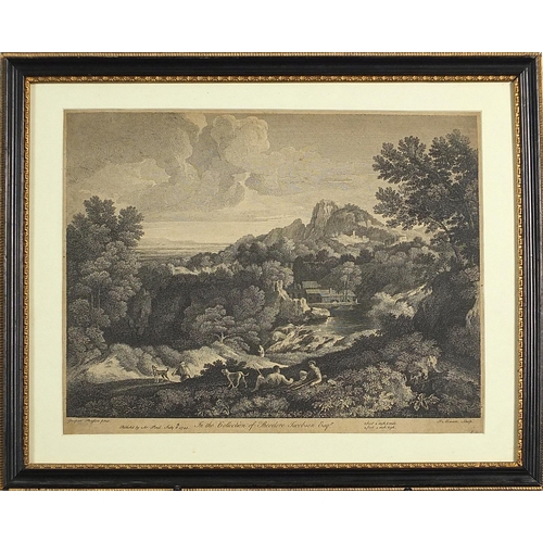 1295 - La Defaite des Sarazins and one other, two 18th century engravings, each mounted, framed and glazed,... 