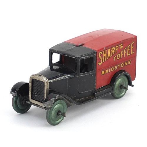 1436 - Early Dinky diecast box van advertising Sharp's Toffee of Maidstone, 8.5cm length