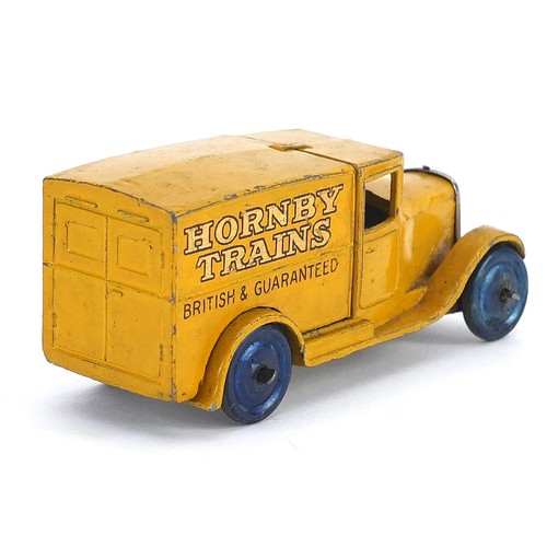 1437 - Early Dinky diecast box van advertising Hornby Trains, 8.5cm in length