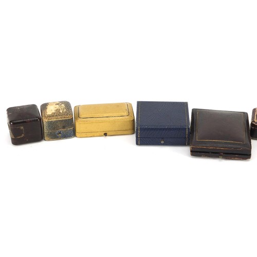 2187 - Collection of antique and later jewellery boxes including W Williams, John Bennett, G B Devenish and... 