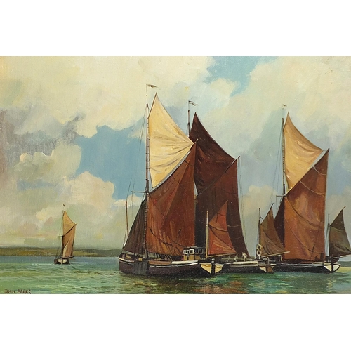 59 - After Dion Pears - Sailing boats on water, British school oil on board, mounted and framed, 58cm x 3... 
