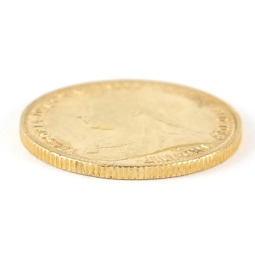 31A - Queen Victoria 1899 gold sovereign, Sydney mint - this lot is sold without buyer’s premium, the hamm... 