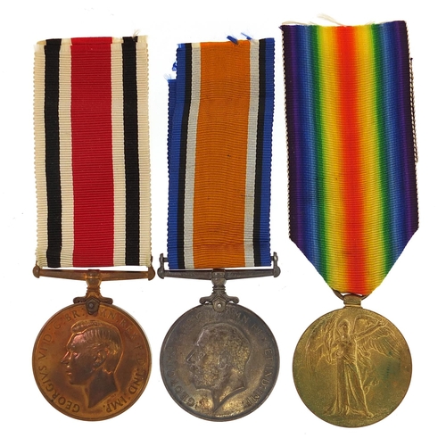 2293 - British military World War I pair and Faithful Service medal together with boxes of issue, the pair ... 