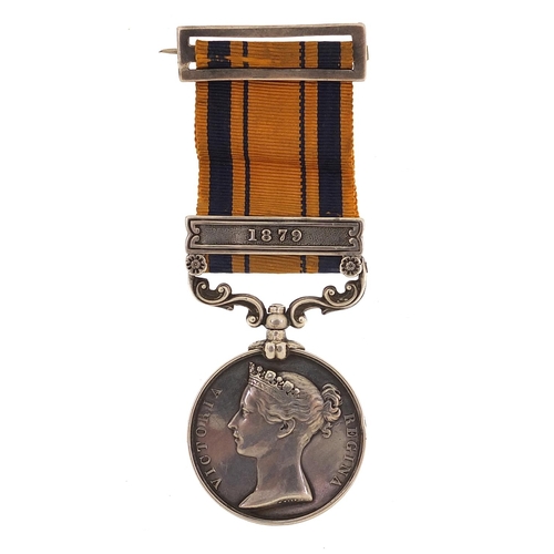 2280 - Victorian British military South Africa medal with 1879 bar awarded to 