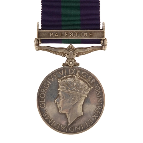 2281 - British military World War II General Service medal with Palestine bar awarded to 7011242RFMN.W.GOUG... 