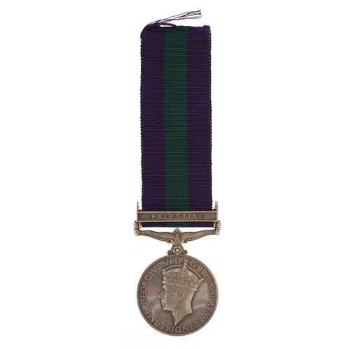 2281 - British military World War II General Service medal with Palestine bar awarded to 7011242RFMN.W.GOUG... 