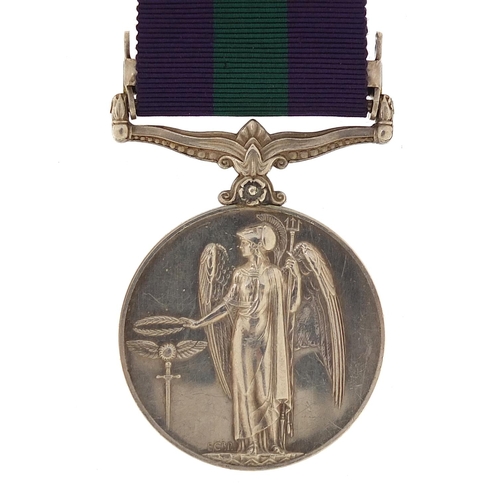 2281 - British military World War II General Service medal with Palestine bar awarded to 7011242RFMN.W.GOUG... 