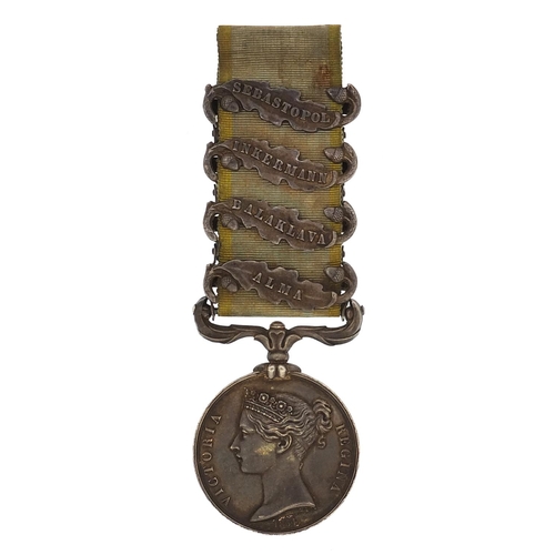 2289 - Victorian British military Crimea medal awarded to PTE.J.POTBURY.COLDM.GDS with four bars comprising... 