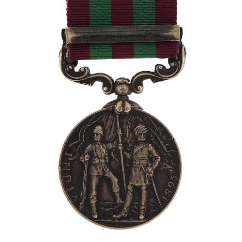 2282 - Victorian British military India 1895 General Service medal with Relief of Chitral 1895 bar awarded ... 