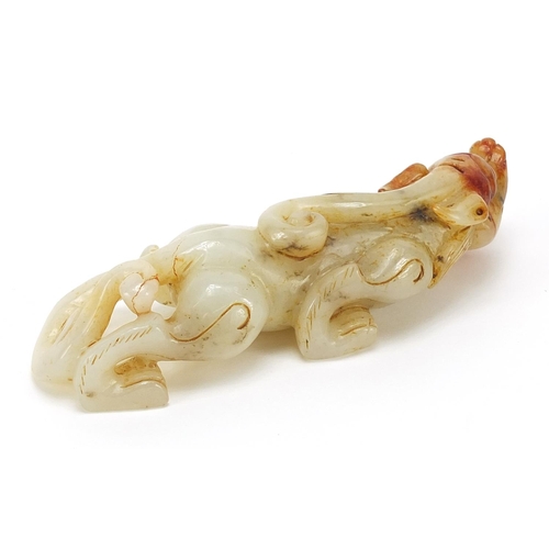 626 - Chinese jade carving of a dragon, 12cm in length