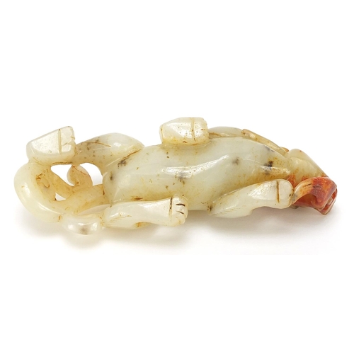 626 - Chinese jade carving of a dragon, 12cm in length