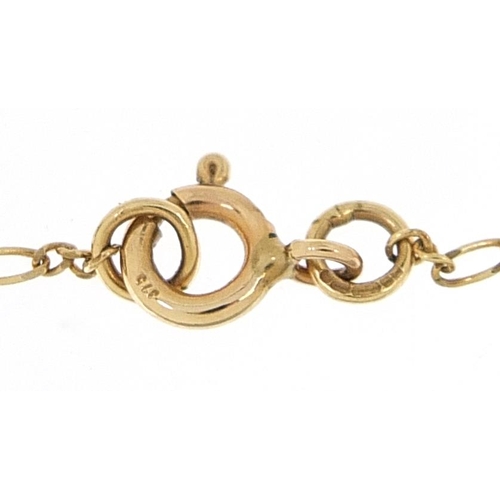 2062 - 9ct gold Figaro link necklace, 50cm in length, 1.8g