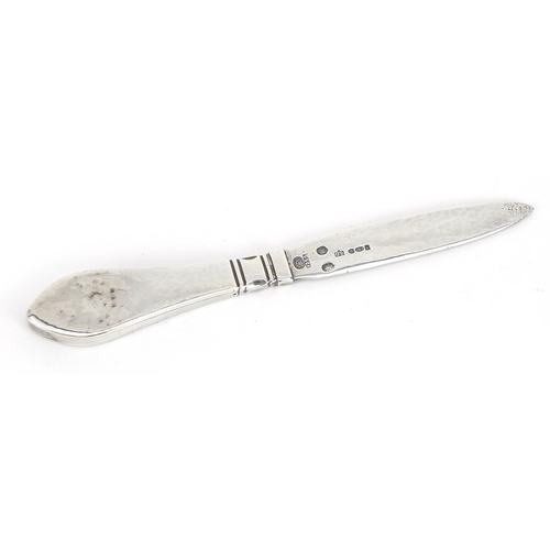 2270 - Georg Jensen, Danish 925S silver letter opener paper knife, 15cm in length, 26.6g