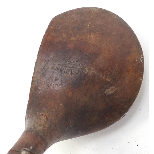 1487A - Collection of antique and later golf clubs, some with wooden shafts including R J Shoesmith, H J Lan... 