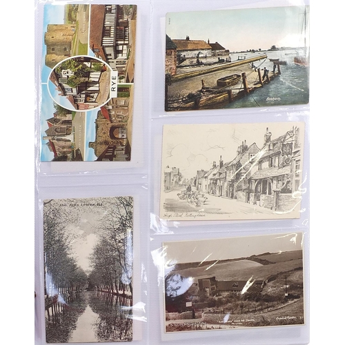 1509 - Collection of early 20th century and later social history and topographical postcards arranged in tw... 