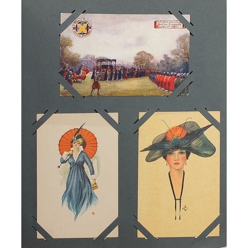 1509 - Collection of early 20th century and later social history and topographical postcards arranged in tw... 