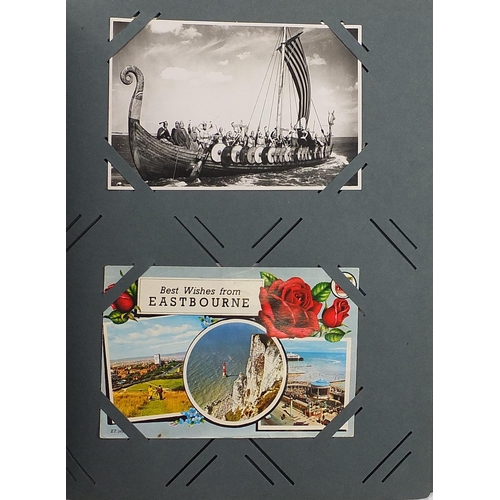 1509 - Collection of early 20th century and later social history and topographical postcards arranged in tw... 