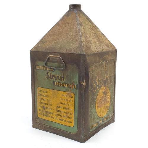 372 - Vintage motoring interest Sternol of London tin oilcan, 49cm high