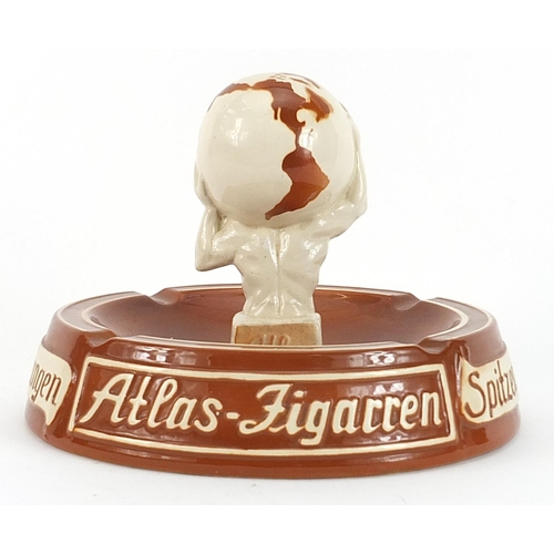 1132 - Atlas design ashtray inscribed Spitzenleistungen, 23.5cm in diameter