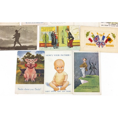 1090 - Comical postcards including Donald McGill examples