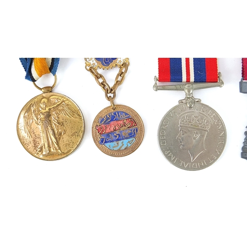 1091 - Militaria including World War I Victory medal awarded to 25494PTE.G.H.SKINNER.DORSET.R. and World Wa... 