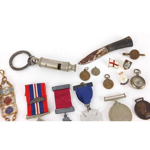 1091 - Militaria including World War I Victory medal awarded to 25494PTE.G.H.SKINNER.DORSET.R. and World Wa... 