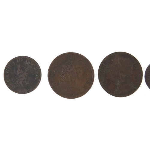 1581 - 17th century and later Irish coinage including 1681 halfpenny