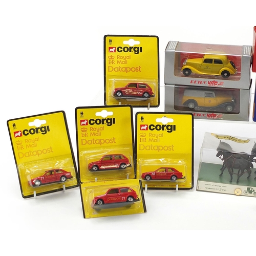 1336 - Collection of diecast Royal Mail advertising vehicles in boxes including Corgi