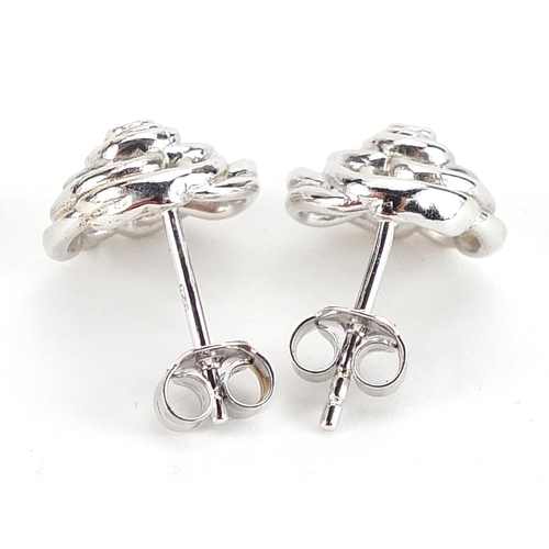 2148 - Hot Diamonds, pair of silver diamond stud earrings, 1.2cm in diameter, 3.0g