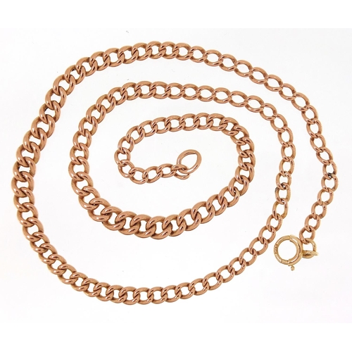 1679 - 9ct rose gold necklace, 40cm in length, 14.2g