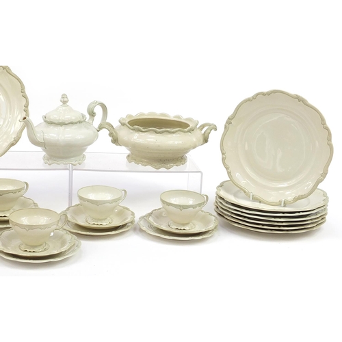 1292A - Rosenthal, German Pompadour dinner and teaware including lidded tureen, teapot, teacups and saucers,... 