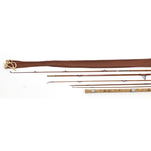 1021A - Two vintage split cane fishing rods including Chapman 500