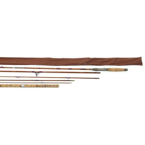 1021A - Two vintage split cane fishing rods including Chapman 500