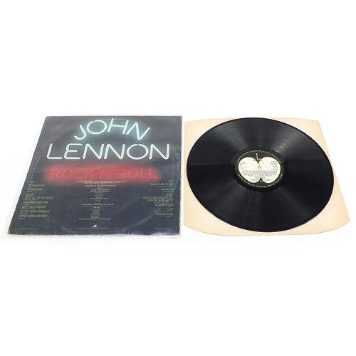 1407 - The Beatles, John Lennon & Yoko Ono vinyl LP records including Walls and Bridges with poster, Imagin... 