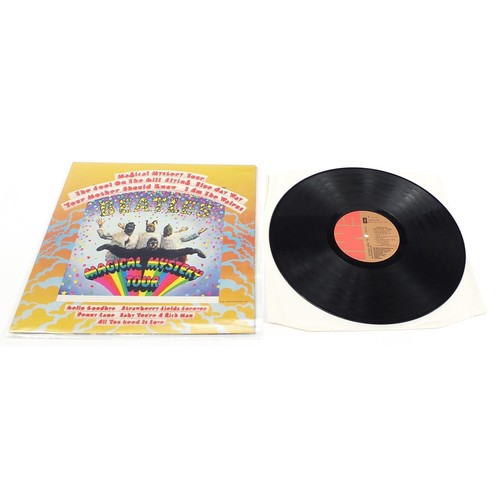 1399 - Four Magical Mystery Tour vinyl LP records by The Beatles, three with twenty four page colour pictur... 