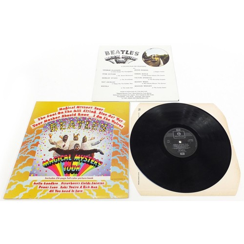 1399 - Four Magical Mystery Tour vinyl LP records by The Beatles, three with twenty four page colour pictur... 