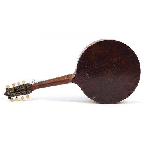 412 - John Grey & Sons Dulcetta inlaid rosewood banjo, 61.5cm in length