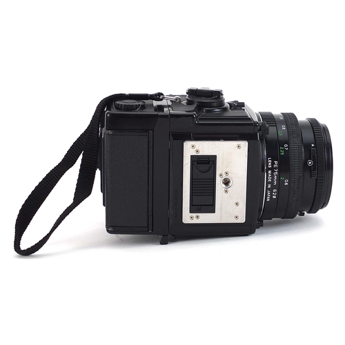 355 - Zenza Bronica ETRSi film camera with 75mm lens and lens attachments