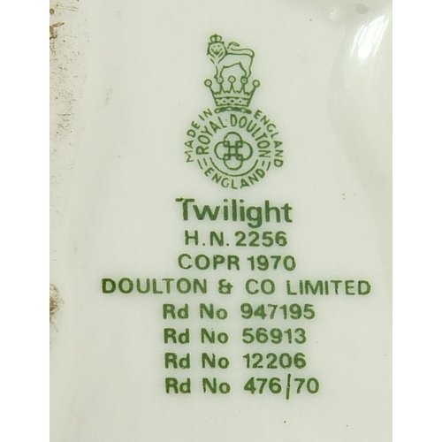 567 - Coalport figurine and Royal Doulton figurine Twilight, the largest 19.5cm high