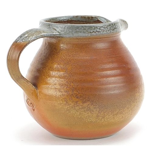 166 - Guy Sydenham for Quay, studio pottery jug, impressed mark to the handle, 9.5cm high