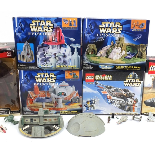 1338 - Star Wars toys with boxes including Lego Systems 7151 and Episode 1 Micro Machines