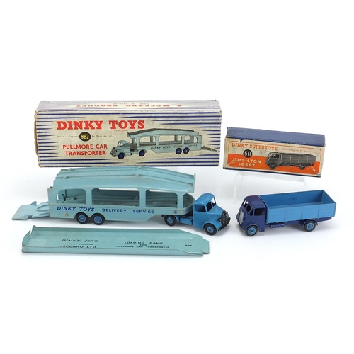 1329 - Dinky diecast Pullmore Car Transporter 982 and Guy Four Ton Lorry 511 with boxes