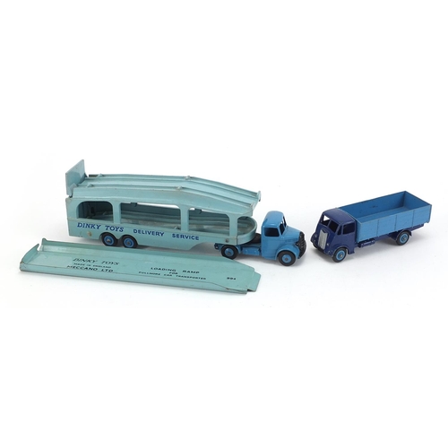 1329 - Dinky diecast Pullmore Car Transporter 982 and Guy Four Ton Lorry 511 with boxes