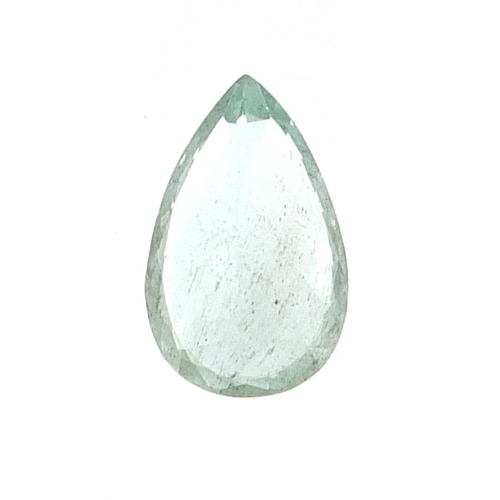 1997 - Pear cut aquamarine gemstone with certificate, approximately 3.23 carat