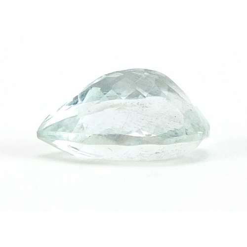 1997 - Pear cut aquamarine gemstone with certificate, approximately 3.23 carat