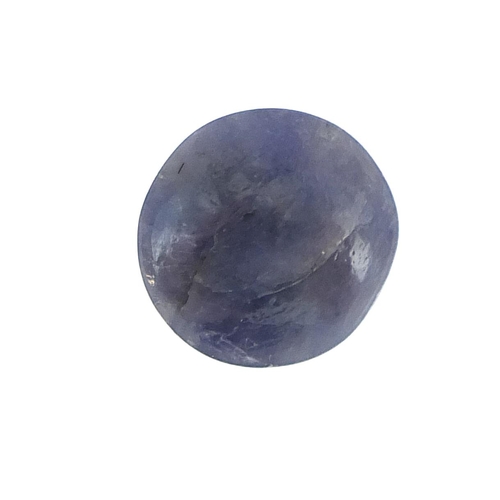 2018 - Oval cabochon blue tanzanite gemstone with certificate, approximately 7.07 carat