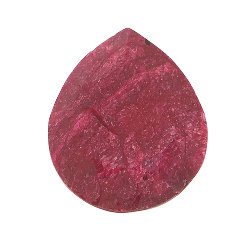 1945 - Oval ruby gemstone with certificate, approximately 54.86 carat